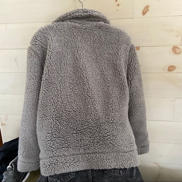 💛 oversized teddy zip up jacket - Picture 3 of 5